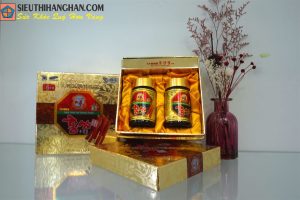 cao hồng sâm hàn quốc samsung mở hộp nhé chụp trên bàn