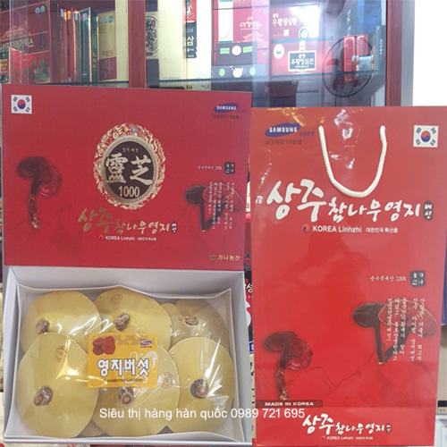 Nấm linh chi đỏ thơm thương hiệu Gana Hộp quà biếu cao cấp 1 kg