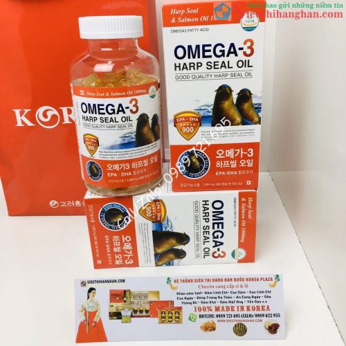 Omega 3 Harp Seal Oil Hải Cẩu Cao Cấp Hàn Quốc Hộp Đỏ