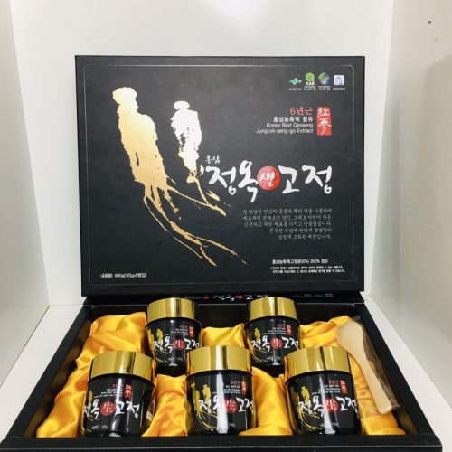 Cao hắc sâm cao cấp Jung ok seng go extract korea red ginseng loại 5 lọ 120 gram tổng 600 gram 5