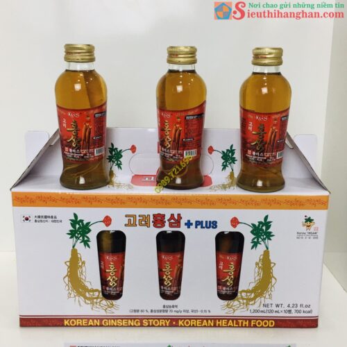 Nước Hồng Sâm Có Củ KGS Hàn Quốc 10 chai x 120 ml Bảo hành rơi vỡ9