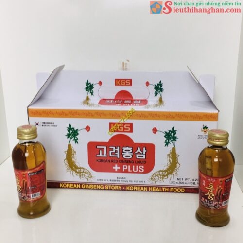 Nước Hồng Sâm Có Củ KGS Hàn Quốc 10 chai x 120 ml Bảo hành rơi vỡ11