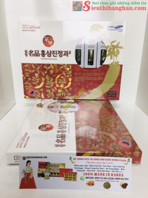 Hồng Sâm Núi Nguyên Củ Tẩm Mật Ong Chính Phủ Samjang Red Ginseng Hàn Quốc Tốt cho sức khỏe