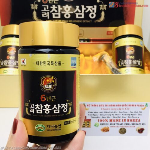 Cao Thiên Sâm Hàn Quốc 4 lọ Korea 6 Year Cham Red Ginseng Extract Liệu Pháp Tốt Cho sức khỏe11