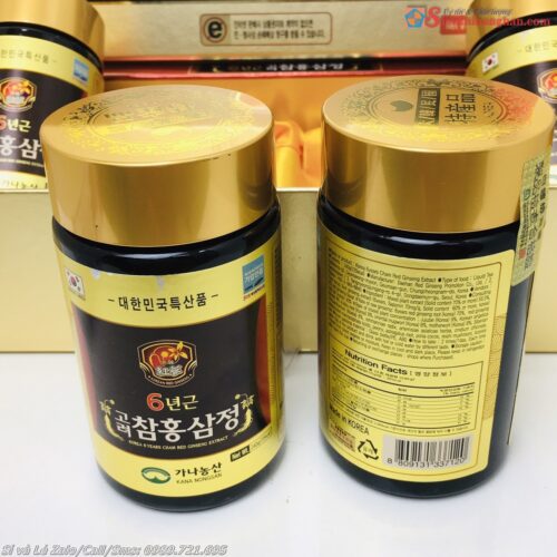 Cao Thiên Sâm Hàn Quốc 4 lọ Korea 6 Year Cham Red Ginseng Extract Liệu Pháp Tốt Cho sức khỏe15