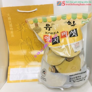 Mặt trước Nấm Linh Chi Uhak Hàn Quốc Cao Cấp Chính Hãng Túi 1kg