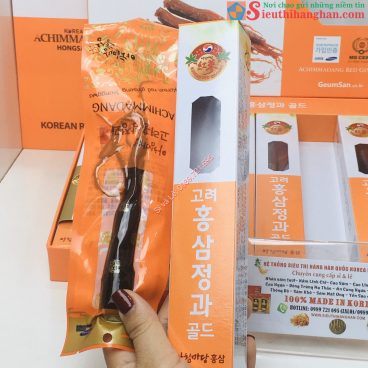 Mở Hộp Hồng sâm nguyên củ tẩm mật ong Geumsan Achimmadang