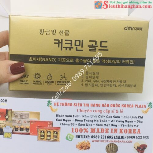 Mặt trước Tinh Nghệ Nano Curcumin Gold Hàn Quốc