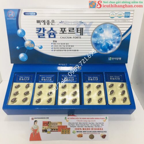 Canxi Hàn Quốc Calcium Forte Chính Hãng Hami Mở Hộp Và Túi Chính Hãng