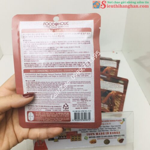 Mặt sau mặt nạ Red GingSeng