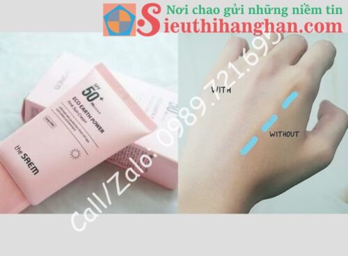 Kem Chống Nắng Eco Earth Pink Sun Cream SPF 50+ PA++++ The SAEM Cực Kỳ Hiệu Quả4