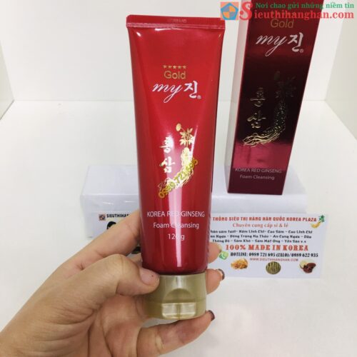 Sữa rửa mặt hồng sâm đỏ my gold gingseng 6