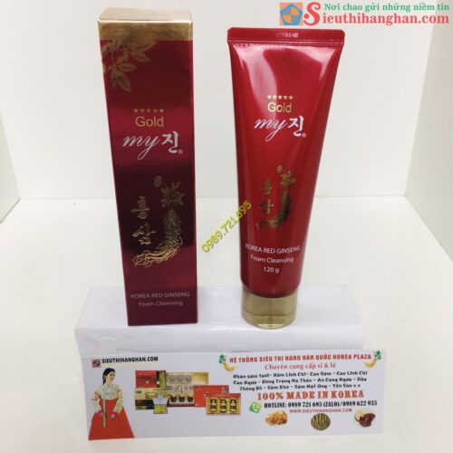 Sữa rửa mặt hồng sâm đỏ my gold gingseng 5