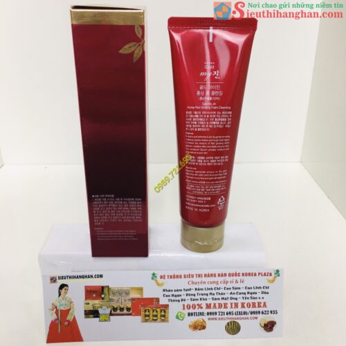 Sữa rửa mặt hồng sâm đỏ my gold gingseng 4