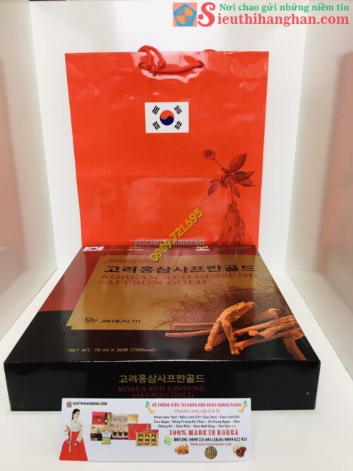 [?]Nước Hồng Sâm Nhụy Hoa Nghệ Tây Korean Redginseng Saffron Gold6