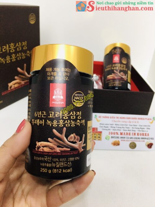 Cao Hồng Sâm Nhung Hươu Hàn Quốc 6 year Goryo Deer Antlers Red Ginseng Extract18