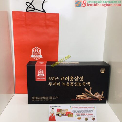 Cao Hồng Sâm Nhung Hươu Hàn Quốc 6 year Goryo Deer Antlers Red Ginseng Extract 8809553620626 7