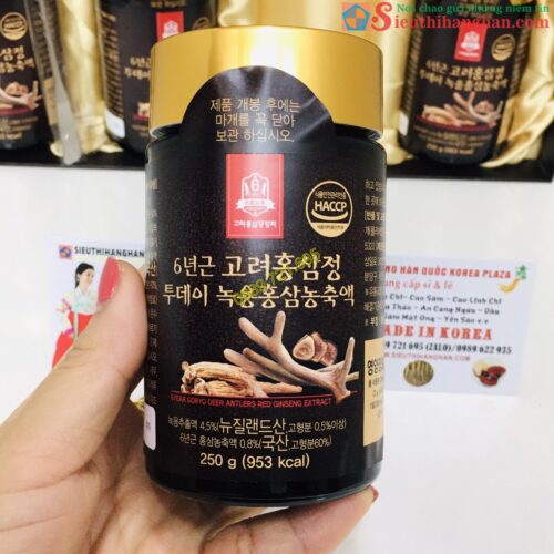 Cao Hồng Sâm Nhung Hươu Hàn Quốc 6 year Goryo Deer Antlers Red Ginseng Extract 8809553620626 2