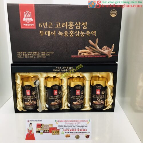 Cao Hồng Sâm Nhung Hươu Hàn Quốc 6 year Goryo Deer Antlers Red Ginseng Extract 8809553620626 4