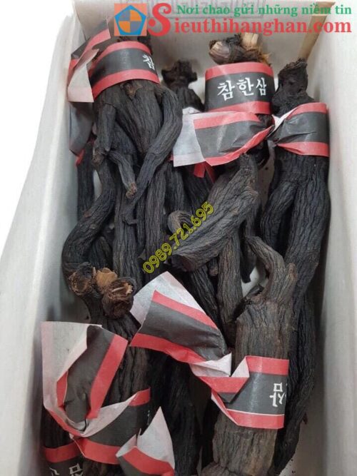 Sâm Cao Ly Hắc Sâm Củ Khô Korean Black Ginseng Chamhansam Siêu Thượng Hạng3