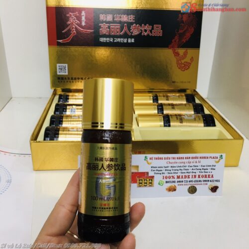 Nước tăng lực hồng sâm daedong Hàn Quốc Korea Ginseng Drink Mạnh Mẽ 8 chai 100 ml 26