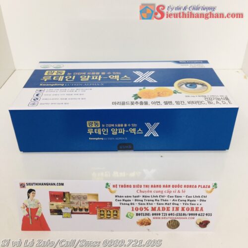 Bổ mắt Kwangdong Lutein Alpha-x Hàn Quốc hộp 120 viên chiết xuất hoa cúc vạn thọ giúp sáng mắt10