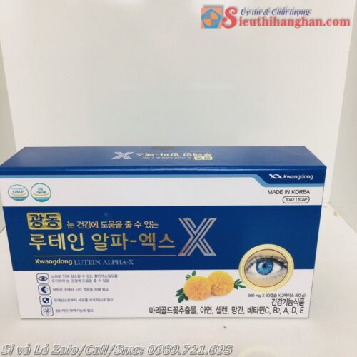 Bổ mắt Kwangdong Lutein Alpha-x Hàn Quốc hộp 120 viên chiết xuất hoa cúc vạn thọ giúp sáng mắt6