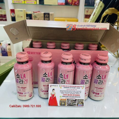 Collagen Hàn Quốc dạng nước Girl Collagen 10 chai Hồng 3