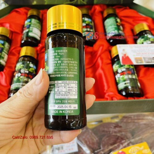 Hovenia Cordyceps Drink Well Bio Bổ Gan Đông Trùng Hạ Thảo Cao Cấp hộp nước uống 10 chai 8