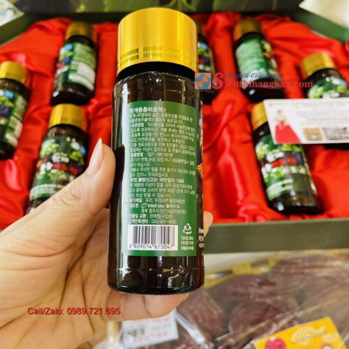 Hovenia Cordyceps Drink Well Bio Bổ Gan Đông Trùng Hạ Thảo Cao Cấp hộp nước uống 10 chai 5