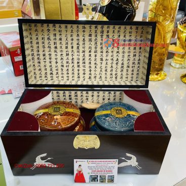 Cao hồng sâm hàn quốc hộp gỗ Pocheon Hoàng Đế Hoàng Hậu 2 hũ sứ Thượng Hạng 2