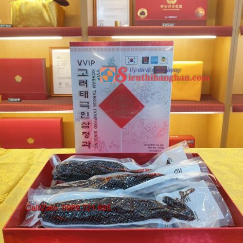 Vvip Korean Taekuk Honeyed Ginseng Thiên sâm tẩm mật ong cao cấp Hàn Quốc 1200 gram dành cho Vip 12