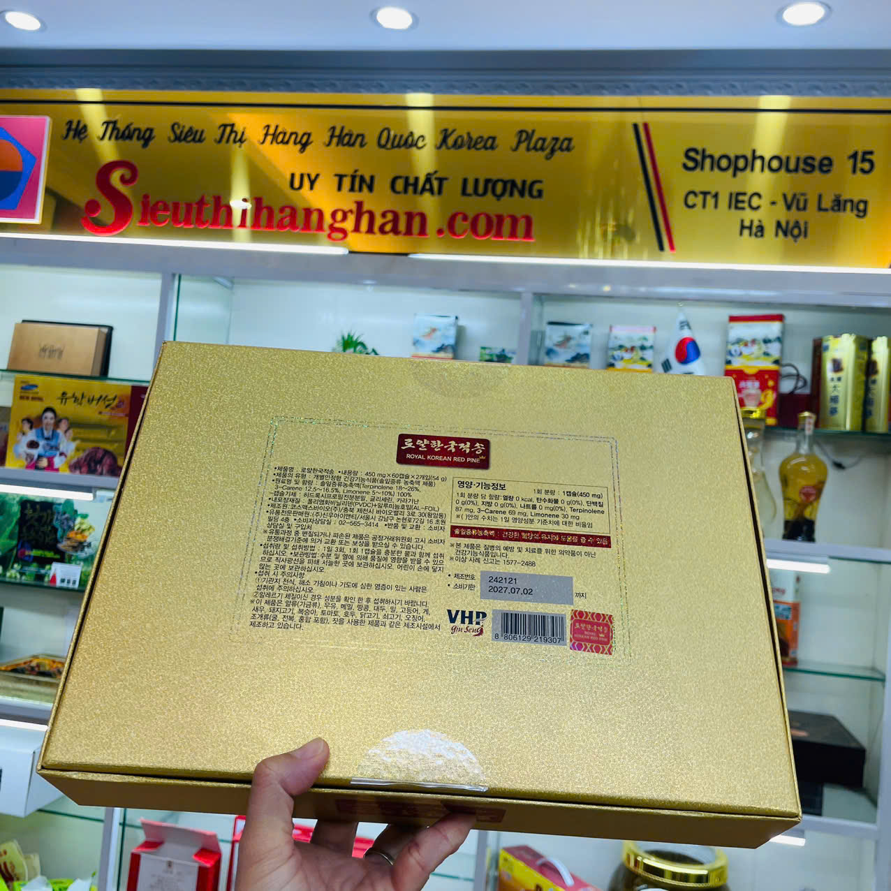 thông đỏ hàn quốc làm quà biếu