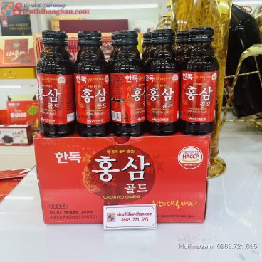 Nước hồng sâm hàn quốc dạng chai HACCP Hàn Quốc 3