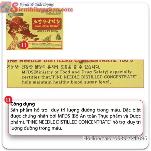 ROYAL KOREAN RED PINE Tinh dầu thông chính phủ hoàng cung siêu tốt 9