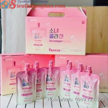 Collagen Hàn Quốc dạng nước Girl Collagen 10 gói Hồng tươi rạng rỡ dạng gói cao cấp 6