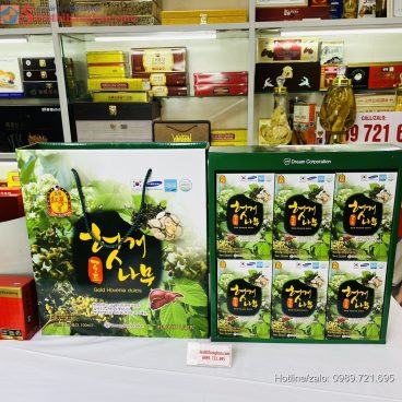 Mở hộp và mặt trước Thải độc gan Hàn Quốc Gold Hovenia Dulcis Dream Coporation Healthy Liver