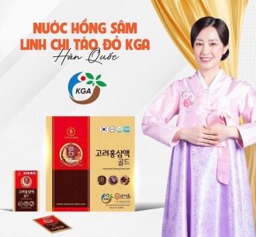 Nước Hồng Sâm Linh Chi Táo Đỏ KGA Hàn Quốc hộp 30 gói 70 ml - Korea Red Gingseng Drink Gold 4