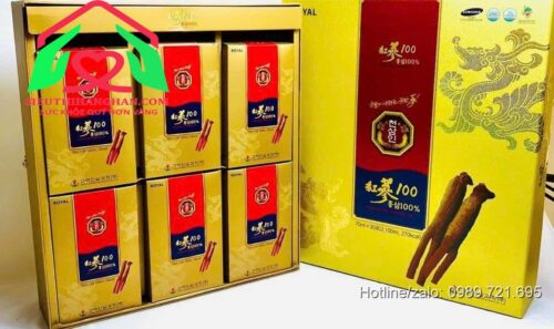 mở hộp Tinh Chất Hồng Sâm 6 Năm Tuổi Nguyên Chất 100% Cao Cấp Royal Bio Apgold Hàn Quốc