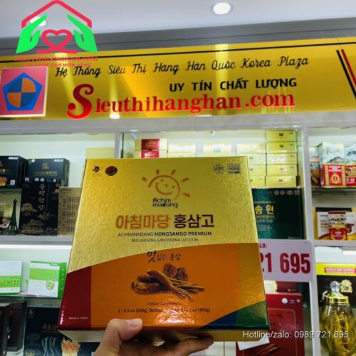 mặt trước Cao Hồng Sâm Linh Chi Achimdang Hongsamgo Premium Hàn Quốc