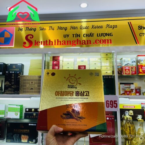 Trên tay Cao Hồng Sâm Linh Chi Achimdang Hongsamgo Premium Hàn Quốc