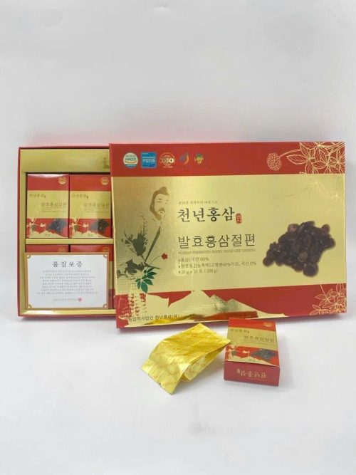 Mở hộp Sâm Lát Mật Ong Hàn Quốc Korean Fermented Honey Sliced Red Ginseng