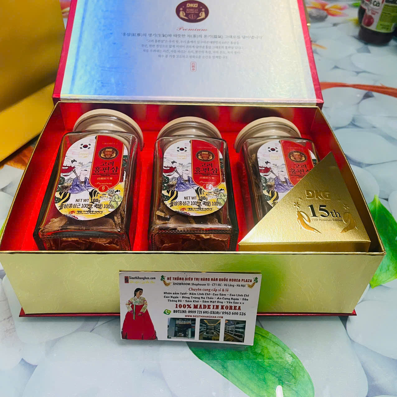 Mở hộp hộp sâm cao ly chính hiệu Daedong