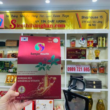 Kẹo Nhân Sâm Hàn Quốc Samjin Health Korean Redginseng & Vitamin
