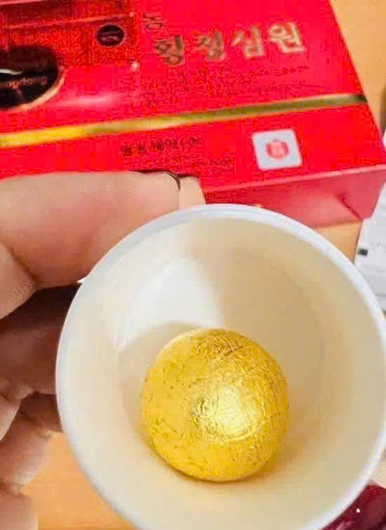 viên an cung kwangdong bọc vàng và sáp ong tổ kén truyền thống