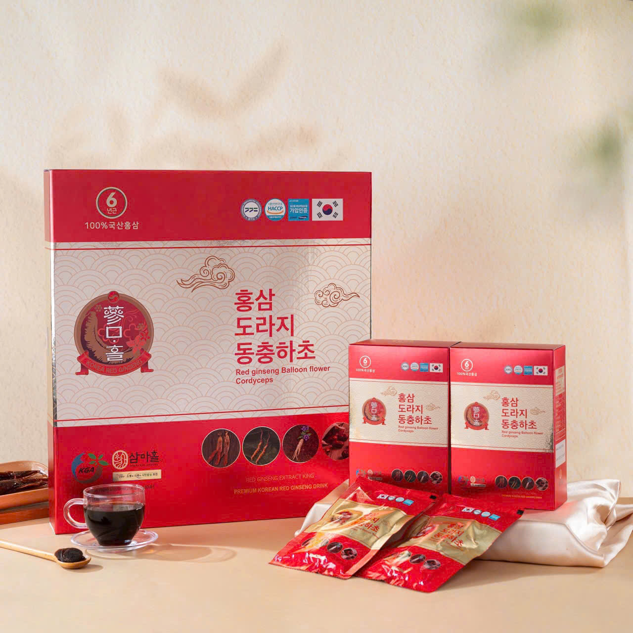 Set quà tặng sức khỏe từ nước ép hồng sâm phù hợp biếu tặng người thân