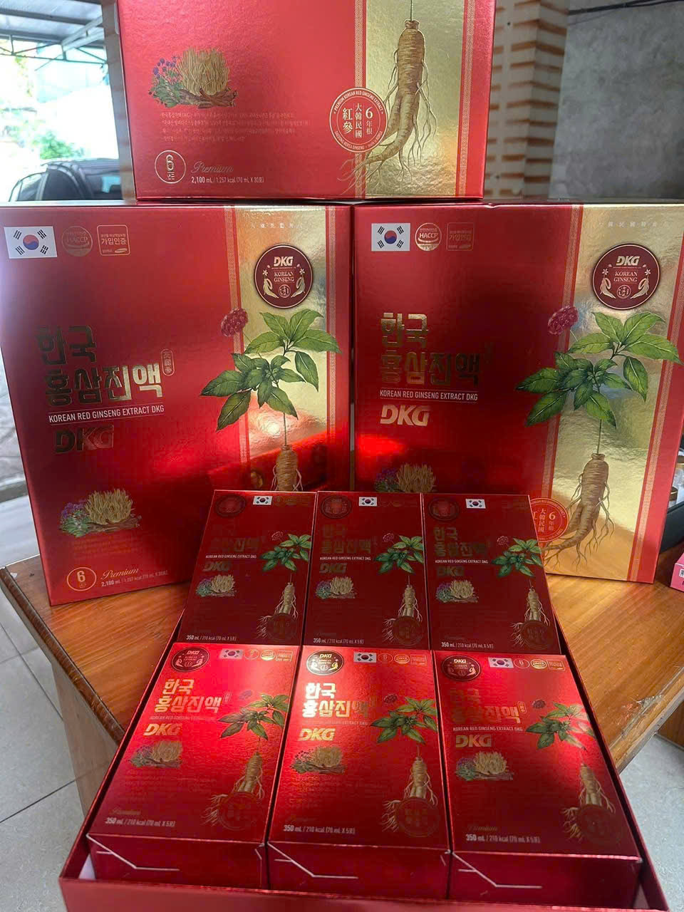 Hình ảnh hộp nước ép hồng sâm 6 năm tuổi Daedong dạng gói sang trọng làm quà tặng