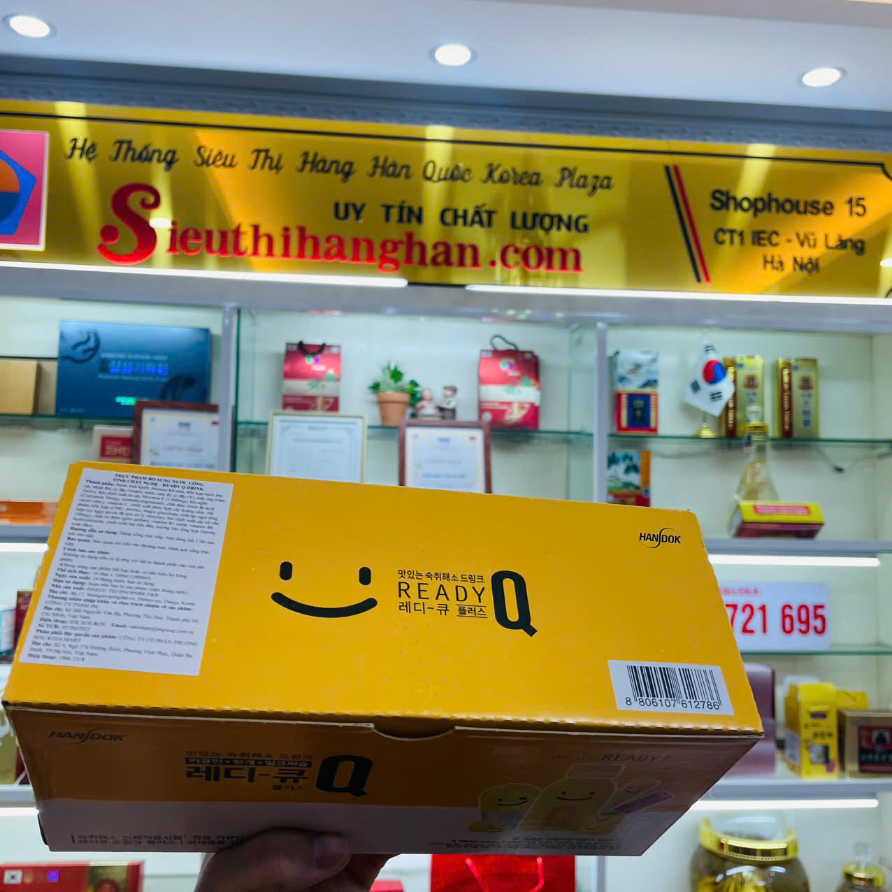 Hộp nước giải rượu Hàn Quốc Ready Q Plus 10 chai tiện sử dụng