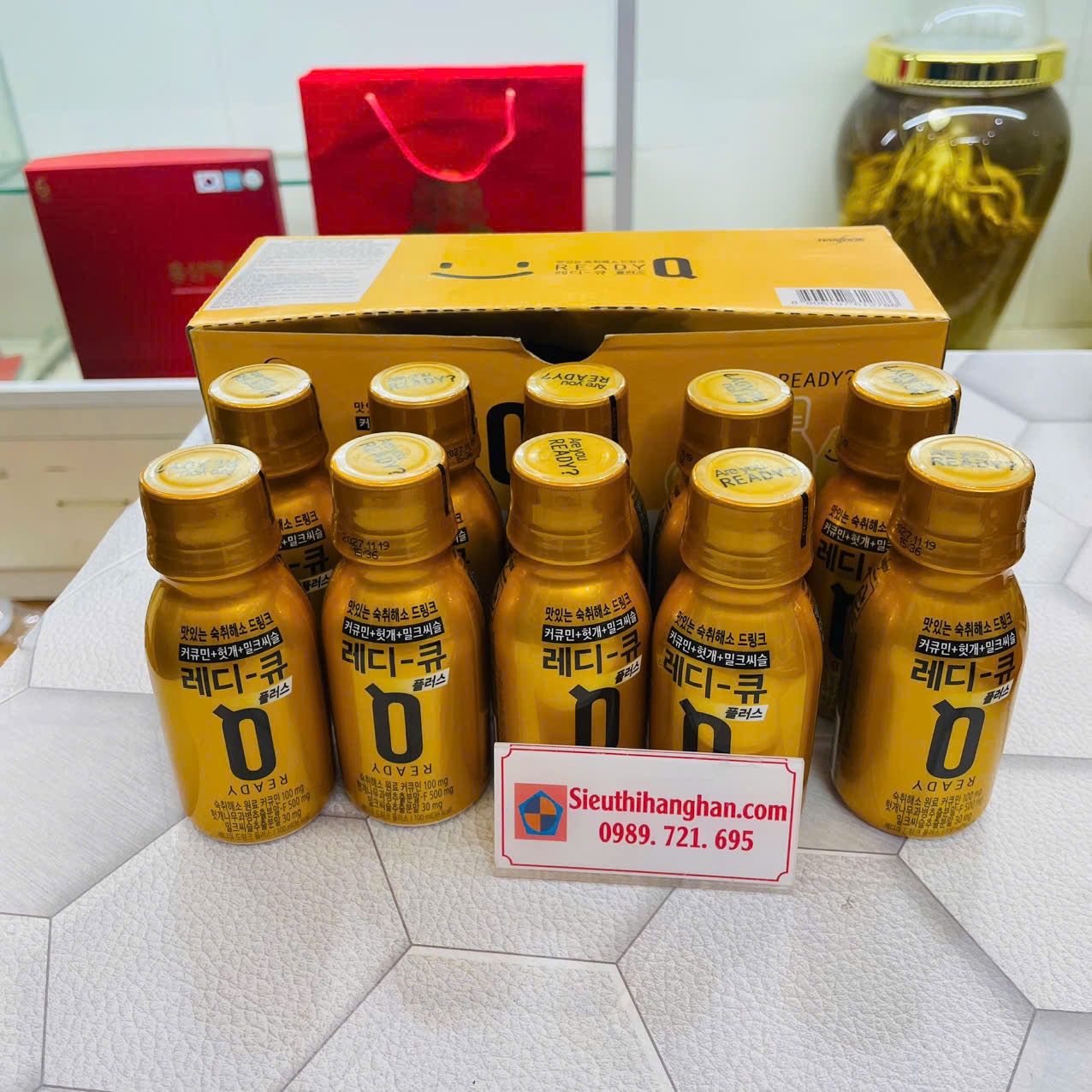 Ready Q Plus Hàn Quốc hộp 10 chai 100ml